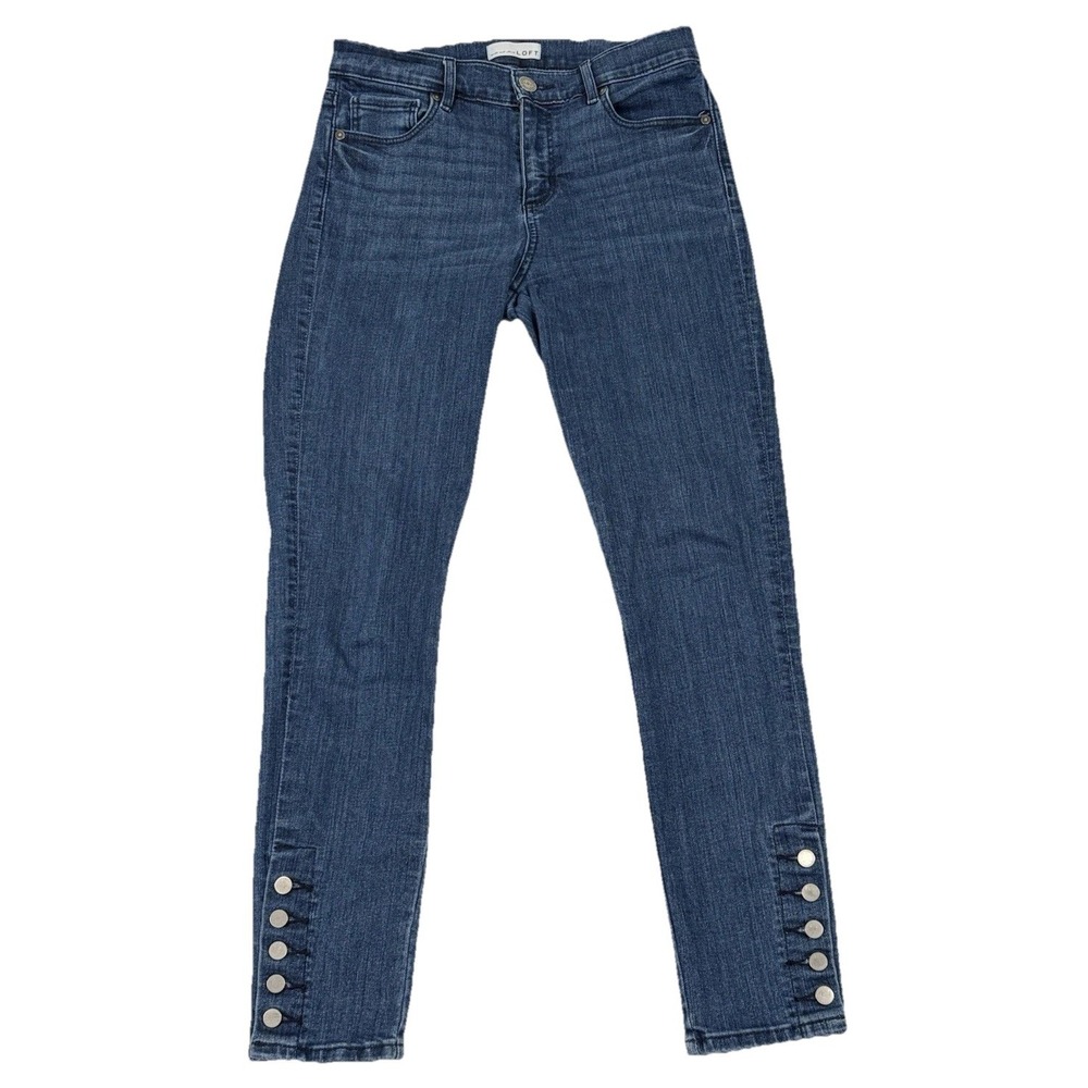 Ann Taylor Loft Jeans Womens Size‎ 27 4 Blue Denim  Modern Skinny Mid Rise 30x27